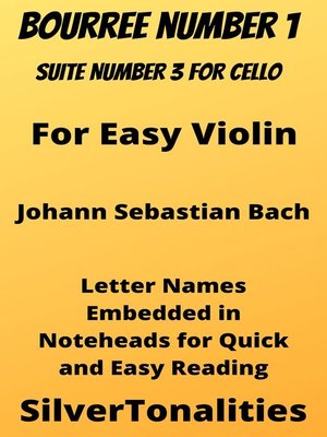 cover image of Bourree Number 1 Suite No 3 for Easy Violin Sheet Music